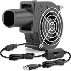 AmRunJe USB Blower Fan 97mm x 33mm 5V Cooling DC Brushless Centrifugal Fan with Tube 3 Speed for Electronics Computer 3D Printer Receiver Cabinet AmRunJe USB Blower Fan 97mm x 33mm 5V Cooling DC Brushless Centrifugal Fan with Tube 3 Speed for Electronics Computer 3D Printer Receiver Cabinet
