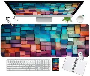 Large Gaming Mouse Pad, Full Keyboard Mat, Long Laptop Mousepad, Computer Mouse Mat for Home and Office, Anti-Slip Rubber Base, 31.5 x 11.5 Inches (Colorful) Large Gaming Mouse Pad, Full Keyboard Mat, Long Laptop Mousepad, Computer Mouse Mat for Home and Office, Anti-Slip Rubber Base, 31.5 x 11.5 Inches (Colorful)