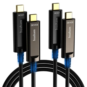 huaham USB C Fiber Optic Cable 50FT 2-Pack, 10Gbps USB 3.2 Gen2 Cable with Germany SiliconLine Chip, Ultra Slim & Long Distance for Logitech 4K Camera,VR/AR,Video Conference,Industrial System huaham USB C Fiber Optic Cable 50FT 2-Pack, 10Gbps USB 3.2 Gen2 Cable with Germany SiliconLine Chip, Ultra Slim & Long Distance for Logitech 4K Camera,VR/AR,Video Conference,Industrial System
