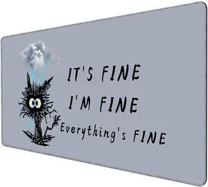 Gaming Mouse Pad Large Desk Mat XXL Mouse Pad Non-Slip Rubber Base Keyboard Pad Waterproof Desktop Mat for Laptop Computer Work Game Home Office-Lightning Black Cat Gaming Mouse Pad Large Desk Mat XXL Mouse Pad Non-Slip Rubber Base Keyboard Pad Waterproof Desktop Mat for Laptop Computer Work Game Home Office-Lightning Black Cat