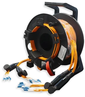 E-link 200 Meters 12 Core Industrial TPU LC to LC Outdoor Sheathed Fiber Optic Cable with Spool, 12 Strands Single Mode Fiber Patch Cable with LC Connectors, 9/125um, 5.0mm E-link 200 Meters 12 Core Industrial TPU LC to LC Outdoor Sheathed Fiber Optic Cable with Spool, 12 Strands Single Mode Fiber Patch Cable with LC Connectors, 9/125um, 5.0mm