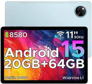 DOOGEE Tab A9+ 11 inch Tablet with 90Hz,8580mAh,20GB+64GB/2TB Octa Core Android Tablet,7.9mm Ultra Thin Gaming Tablets,13MP+5MP,Dual Speakers,Bluetooth 5.0,Face ID,5G WiFi,FM,Widevine L1,GPS,Blue DOOGEE Tab A9+ 11 inch Tablet with 90Hz,8580mAh,20GB+64GB/2TB Octa Core Android Tablet,7.9mm Ultra Thin Gaming Tablets,13MP+5MP,Dual Speakers,Bluetooth 5.0,Face ID,5G WiFi,FM,Widevine L1,GPS,Blue