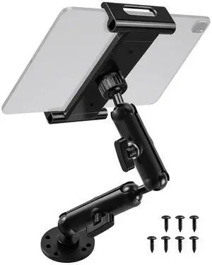 THXCHER Industrial Aluminum Tablet Mount with Dual Link Arm, Heavy Duty 360 Adjustable Holder for 6-13" Devices, Multi-Hole Base for Truck Boat Wall Desk Installation THXCHER Industrial Aluminum Tablet Mount with Dual Link Arm, Heavy Duty 360 Adjustable Holder for 6-13" Devices, Multi-Hole Base for Truck Boat Wall Desk Installation