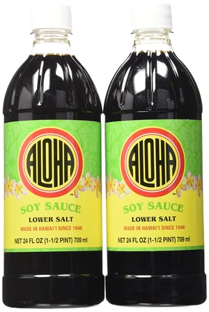 Aloha Lower Salt Soy Sauce, 24 Ounce (Pack of 2) Aloha Lower Salt Soy Sauce, 24 Ounce (Pack of 2)