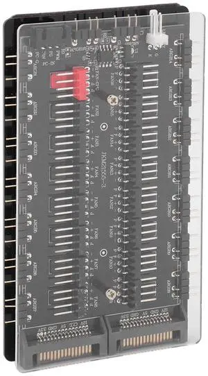 2 in 1 ARGB PWM Fan Hub, 16 Way ARGB PWM Fan Hub, SATA Interface Power Supply Magnetic 4Pin PWM 3Pin ARGB Case Fan Hub with Acrylic Case 2 in 1 ARGB PWM Fan Hub, 16 Way ARGB PWM Fan Hub, SATA Interface Power Supply Magnetic 4Pin PWM 3Pin ARGB Case Fan Hub with Acrylic Case