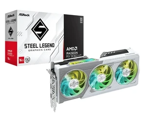 ASRock Radeon RX 9060 XT Steel Legend 16GB GDDR6 OC Graphics Card ^^ 3275 MHz Boost ^^ Triple Fan ^^ 0dB Cooling ^^ Metal Backplate ^^ PCIe 5.0 ^^ DisplayPort 2.1a, HDMI 2.1b ASRock Radeon RX 9060 XT Steel Legend 16GB GDDR6 OC Graphics Card ^^ 3275 MHz Boost ^^ Triple Fan ^^ 0dB Cooling ^^ Metal Backplate ^^ PCIe 5.0 ^^ DisplayPort 2.1a, HDMI 2.1b