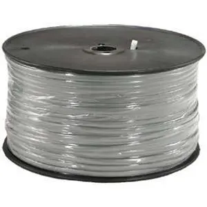 InstallerParts 1000 Ft 6 Conductor Silver Satin Modular Cable Reel 28AWG InstallerParts 1000 Ft 6 Conductor Silver Satin Modular Cable Reel 28AWG