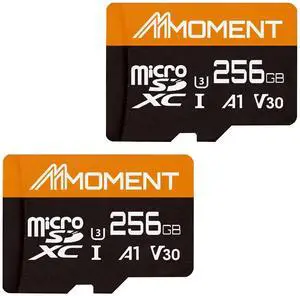 MMOMENT 256GB (2 Pack) Micro SDXC Card, A1, UHS-I, U3, Class 10 Compatible, Read Speed Up to 95 MB/s,Write Speed Up to 65 MB/s, SD Adapter Included MMOMENT 256GB (2 Pack) Micro SDXC Card, A1, UHS-I, U3, Class 10 Compatible, Read Speed Up to 95 MB/s,Write Speed Up to 65 MB/s, SD Adapter Included