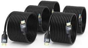 RyzzRooa 8K HDMI 2.1 Cables 20 FT, 5-Pack, High Speed HDMI ARC/eARC Cable 48Gbps, 8K@60Hz, 4K@144Hz, 1080P@240Hz-HDCP 2.2,3D/HDR for Soundbar, PS5/4, Xbox, Roku, Cinema, TV, Computer, Monitor RyzzRooa 8K HDMI 2.1 Cables 20 FT, 5-Pack, High Speed HDMI ARC/eARC Cable 48Gbps, 8K@60Hz, 4K@144Hz, 1080P@240Hz-HDCP 2.2,3D/HDR for Soundbar, PS5/4, Xbox, Roku, Cinema, TV, Computer, Monitor
