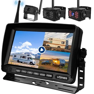 VTimes Wireless Backup 3 Camera for Trucks RV Backup Camera with HD Monitor VTimes Wireless Backup 3 Camera for Trucks RV Backup Camera with HD Monitor