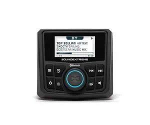 SoundExtreme by ECOXGEAR Marine AM/FM Stereo Receiver 200-Watt Waterproof Bluetooth Powersports with Built-in 4 Zone LED Controller (Gauge Style) SoundExtreme by ECOXGEAR Marine AM/FM Stereo Receiver 200-Watt Waterproof Bluetooth Powersports with Built-in 4 Zone LED Controller (Gauge Style)