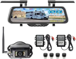 Haloview Byte Tango BT10 TPMS 4 Sensors Wireless 1080P Rear View Mirror 10" Monitor Backup Camera System with Integrated TPMS (BT10 TPMS-4) Haloview Byte Tango BT10 TPMS 4 Sensors Wireless 1080P Rear View Mirror 10" Monitor Backup Camera System with Integrated TPMS (BT10 TPMS-4)
