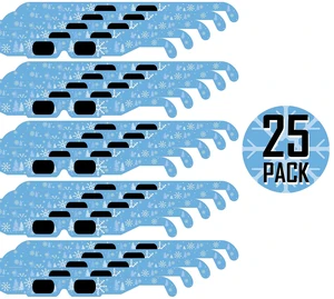 Christmas 3D Glasses - Holiday Specs Turns Lights into Snowflakes - 25 Pack Christmas 3D Glasses - Holiday Specs Turns Lights into Snowflakes - 25 Pack