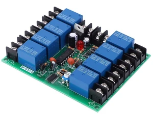 Power Time Sequence Board 8-Channel QF-S10-8 0.2-4S Adjustable Delay Relay Board Time Sequence Module Electronic Components Power Time Sequence Board 8-Channel QF-S10-8 0.2-4S Adjustable Delay Relay Board Time Sequence Module Electronic Components