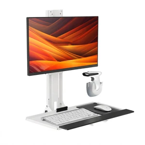 Mount Plus MED01 Medical Monitor and Keyboard Wall Mount For 17" to 32" Display with Height Adjustable Standing Keyboard Tray ^^ Wide Platform with Mouse Pad ^^ Wall Mount Scanner Holder Mount Plus MED01 Medical Monitor and Keyboard Wall Mount For 17" to 32" Display with Height Adjustable Standing Keyboard Tray ^^ Wide Platform with Mouse Pad ^^ Wall Mount Scanner Holder