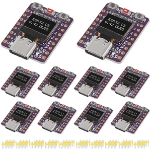 AITRIP 10PCS ESP32 C3 Development Board with 0.42 Inch OLED Display,Type-C ESP32 Mini Supports WiFi BT 5.0 AITRIP 10PCS ESP32 C3 Development Board with 0.42 Inch OLED Display,Type-C ESP32 Mini Supports WiFi BT 5.0