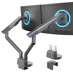 monTEK Aluminum Dual Monitor Arm for 17-40" Screens, 24.3 lbs Each, Gray monTEK Aluminum Dual Monitor Arm for 17-40" Screens, 24.3 lbs Each, Gray