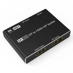 Display Port Splitter for Dual Monitors, 8K DisplayPort to3 DisplayPort Adapter, Displayport MST Hub, Monitor Splitter, Dual Monitor Adapter for Laptop, Desktop, Graphics Card and More (DP to HDMI+DP) Display Port Splitter for Dual Monitors, 8K DisplayPort to3 DisplayPort Adapter, Displayport MST Hub, Monitor Splitter, Dual Monitor Adapter for Laptop, Desktop, Graphics Card and More (DP to HDMI+DP)