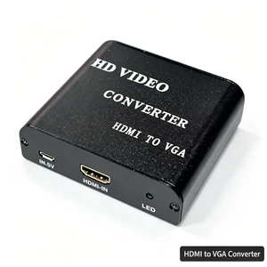 TAIPOXUN 1080P HDMI to VGA Converter, Aluminum HDMIin to VGAOut Video Adapter with Micro USB Power for Laptop, Monitor, Projector TAIPOXUN 1080P HDMI to VGA Converter, Aluminum HDMIin to VGAOut Video Adapter with Micro USB Power for Laptop, Monitor, Projector