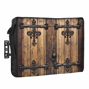 Jimehezon Wooden Door Outdoor TV Cover 60 to 65 Inches Barn Door Dilapidated Wood Grain Weatherproof&Waterproof TV Covers with Remote Control Pocket, Screen Protectors for Outside Jimehezon Wooden Door Outdoor TV Cover 60 to 65 Inches Barn Door Dilapidated Wood Grain Weatherproof&Waterproof TV Covers with Remote Control Pocket, Screen Protectors for Outside