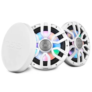 DS18 NXL-IQ8/WH 8" 2-Way Coaxial Marine Speaker with Digital Led Lights and Bullet Tweeter 175 Watts 4-Ohm, Water Resistant IP65, Silicone Cover Included, Pair DS18 NXL-IQ8/WH 8" 2-Way Coaxial Marine Speaker with Digital Led Lights and Bullet Tweeter 175 Watts 4-Ohm, Water Resistant IP65, Silicone Cover Included, Pair