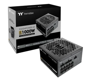 Thermaltake Toughpower GT 1000W; ATX 3.1; Native PCIe 5.1 12V-2x6; Full Modular; Flat Cables; Color Matched Connectors; Japanese Main Capacitors; 80 Plus Gold; 140mm; Black; PS-TPT-1000FNFAG Thermaltake Toughpower GT 1000W; ATX 3.1; Native PCIe 5.1 12V-2x6; Full Modular; Flat Cables; Color Matched Connectors; Japanese Main Capacitors; 80 Plus Gold; 140mm; Black; PS-TPT-1000FNFAG