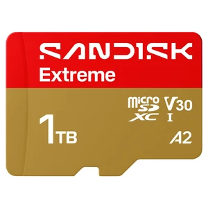 SanDisk 1TB Extreme microSD UHS-I Card, Up to 245MB/s Read and 170MB/s Write, 5.3K Video, 4K UHD, High-Performance for Action Cams, Drones, Android Devices, SDSQXH9-1T00-GZ6MA SanDisk 1TB Extreme microSD UHS-I Card, Up to 245MB/s Read and 170MB/s Write, 5.3K Video, 4K UHD, High-Performance for Action Cams, Drones, Android Devices, SDSQXH9-1T00-GZ6MA