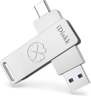 iDiskk 128GB USB-C&USB-A USB3.2 Flash Drive 500MB/s for iPhone Android PC iDiskk 128GB USB-C&USB-A USB3.2 Flash Drive 500MB/s for iPhone Android PC