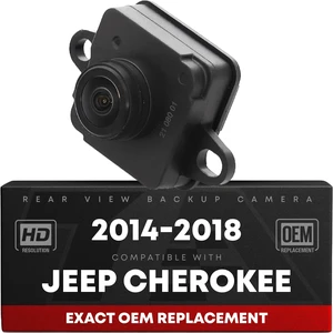 Rear View Backup Camera, Reverse Park Assist - Compatible with 2014-2018 Jeep Cherokee - OEM 56038991AK, CH1960110 Rear View Backup Camera, Reverse Park Assist - Compatible with 2014-2018 Jeep Cherokee - OEM 56038991AK, CH1960110