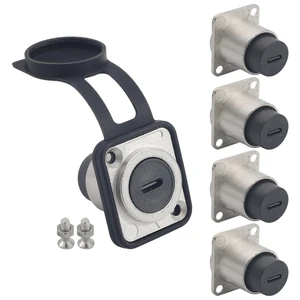 PENGLIN 5PCS D Type USB 3.1 Type C Panel Mount Coupler Female to Female PENGLIN 5PCS D Type USB 3.1 Type C Panel Mount Coupler Female to Female