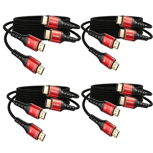 MOSIMLI 8K HDMI Cable 6FT 8Pack, 48Gbps HDMI 2.1 Cord, Red Aluminum Braided MOSIMLI 8K HDMI Cable 6FT 8Pack, 48Gbps HDMI 2.1 Cord, Red Aluminum Braided