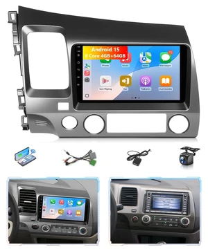 Wadpon Android 15 Radio for Honda Civic 2006-2011 with GPS Large Nav Screen Wadpon Android 15 Radio for Honda Civic 2006-2011 with GPS Large Nav Screen