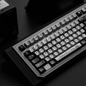 TIMSEKER 128-Key Black and Sliver Keycaps Set, Cherry Profile Keycaps TIMSEKER 128-Key Black and Sliver Keycaps Set, Cherry Profile Keycaps