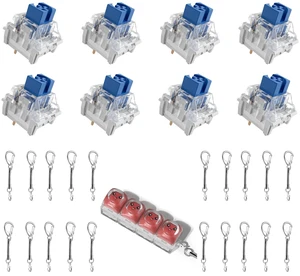 Zhouwang 200Pcs Dustproof Switches,20Pcs Keychain,1Pcs Keyboard Fidget Toys Zhouwang 200Pcs Dustproof Switches,20Pcs Keychain,1Pcs Keyboard Fidget Toys