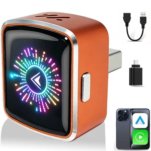 2 in 1 Wireless CarPlay Adapter and Android Auto 2026 Upgraded, Plug and Play, Fast Stable Connection Car Play for iOS 10+, Android 11+ Version, Mini USB Design Adapter with Type-C Extension (O 2 in 1 Wireless CarPlay Adapter and Android Auto 2026 Upgraded, Plug and Play, Fast Stable Connection Car Play for iOS 10+, Android 11+ Version, Mini USB Design Adapter with Type-C Extension (O