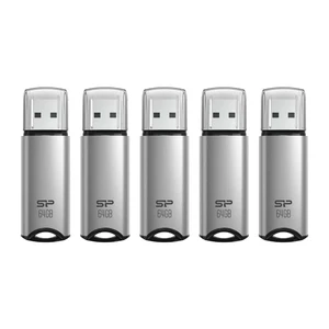 Silicon Power 5 Pack 64GB USB Flash Drive Thumb Drive Memory Stick Marvel M02 Aluminum Silicon Power 5 Pack 64GB USB Flash Drive Thumb Drive Memory Stick Marvel M02 Aluminum