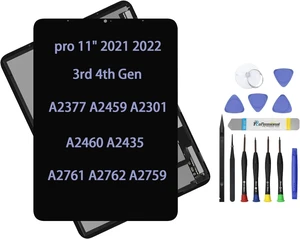 ARUISIFX 11" LCD Screen Replacement for iPad Pro 11 2022 2021 3rd 4th Gen A2377 A2459 A2301 A2460 2022 A2435 A2761 A2762 A2759 Touch Display Digitizer Assembly OLED LCD with Repair Kit ARUISIFX 11" LCD Screen Replacement for iPad Pro 11 2022 2021 3rd 4th Gen A2377 A2459 A2301 A2460 2022 A2435 A2761 A2762 A2759 Touch Display Digitizer Assembly OLED LCD with Repair Kit