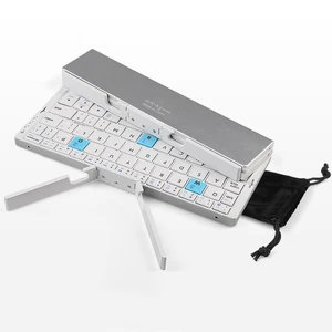Wisoqu Foldable Bluetooth Keyboard, Folding Cordless Portable Keyboard, Multi Devices, Pocket Size, Compact Travel Keyboard for Tablet Smartphone Laptop PC (Silver White) Wisoqu Foldable Bluetooth Keyboard, Folding Cordless Portable Keyboard, Multi Devices, Pocket Size, Compact Travel Keyboard for Tablet Smartphone Laptop PC (Silver White)