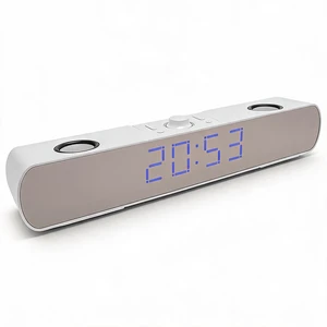 Zunate Bluetooth Speakers Desktop PC Soundbar, HiFi Stereo USB Wired AUX in Gaming Speaker - Built in Subwoofer, Alarm Clock, FM Radio for Laptop PC (White), Zunatea3gw02dut1-12 Zunate Bluetooth Speakers Desktop PC Soundbar, HiFi Stereo USB Wired AUX in Gaming Speaker - Built in Subwoofer, Alarm Clock, FM Radio for Laptop PC (White), Zunatea3gw02dut1-12