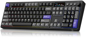 BOYI K104Pro Mechanical Keyboard with 2.2" Screen&Media Knob,QMK/VIA Custom BT5.0/2.4GHz/Type-C Gasket Mounted Hot Swap RGB Full Size Creamy Keyboard NKRO Gaming Keyboard (Black Gray) BOYI K104Pro Mechanical Keyboard with 2.2" Screen&Media Knob,QMK/VIA Custom BT5.0/2.4GHz/Type-C Gasket Mounted Hot Swap RGB Full Size Creamy Keyboard NKRO Gaming Keyboard (Black Gray)