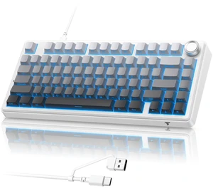 TECURS 75% Wired Gasket Mechanical Keyboard, Hot Swap Gaming Keyboard TECURS 75% Wired Gasket Mechanical Keyboard, Hot Swap Gaming Keyboard