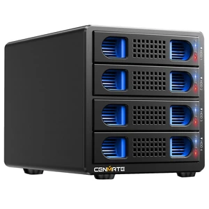 CENMATE Aluminum 2*2 Bay Hard Drive RAID Enclosure with Cooling Fan for 2.5/3.5" SATA HDD/SSD with USB A/C 3.0, Tool-Free HDD Enclosure, 4 Modes CENMATE Aluminum 2*2 Bay Hard Drive RAID Enclosure with Cooling Fan for 2.5/3.5" SATA HDD/SSD with USB A/C 3.0, Tool-Free HDD Enclosure, 4 Modes