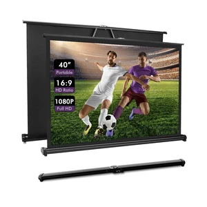 40" Inch Portable Projection Screen16:9 Small Retractable Floor Standing Mobile Tabletop Screen with Stand Lightweight Carry & Durable for Schools Meeting Indoor Outdoor 40" Inch Portable Projection Screen16:9 Small Retractable Floor Standing Mobile Tabletop Screen with Stand Lightweight Carry & Durable for Schools Meeting Indoor Outdoor