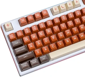 Guffercty kred SA Profile PBT Keycaps Set for Gaming Keyboard(SA Coffee Guffercty kred SA Profile PBT Keycaps Set for Gaming Keyboard(SA Coffee
