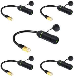 AUSGLEIFEN 5 PCS IP68 Waterproof M20 RJ45 Connector - Cat6 Shielded Ethernet Coupler, Panel Mount Male to Female, Outdoor/Indoor LAN Cable Connector for Network Extension (5) AUSGLEIFEN 5 PCS IP68 Waterproof M20 RJ45 Connector - Cat6 Shielded Ethernet Coupler, Panel Mount Male to Female, Outdoor/Indoor LAN Cable Connector for Network Extension (5)