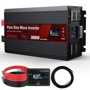 OYPSX 3000W Power Inverter 24V to 110V 120V AC Pure Sine Wave Inverter for RV Truck Camping,Outdoor Off-Grid Power Converter with LCD Display,Wired Controller,AC Outlets USB Ports(24V-3000Watts) OYPSX 3000W Power Inverter 24V to 110V 120V AC Pure Sine Wave Inverter for RV Truck Camping,Outdoor Off-Grid Power Converter with LCD Display,Wired Controller,AC Outlets USB Ports(24V-3000Watts)