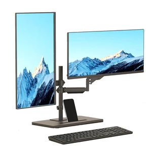 Suptek Freestanding Dual Monitor Stand for 2 Screens up to 35 Inches, Height Adjustable Monitor Arms Hold 24.25 lbs Each, Full Motion Dual Monitor Mount with Large Stable Base, VESA 75/100 Suptek Freestanding Dual Monitor Stand for 2 Screens up to 35 Inches, Height Adjustable Monitor Arms Hold 24.25 lbs Each, Full Motion Dual Monitor Mount with Large Stable Base, VESA 75/100