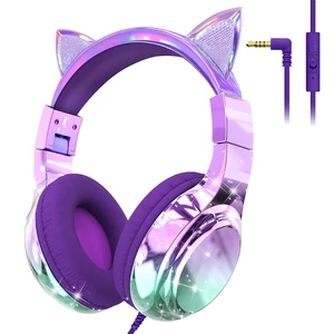 QearFun Kids Cat Ear Headphones with Cord with Mic, 85/94dB Volume Limit QearFun Kids Cat Ear Headphones with Cord with Mic, 85/94dB Volume Limit
