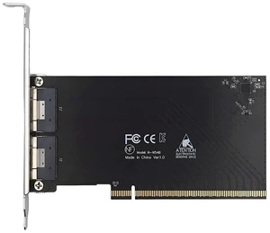 Xiwai External Dual SFF-8654 8X 74Pin Slimline to PCIE4.0 PCIE 16X Express 3.0 Raid Card VROC Raid0 Hyper Adapter Xiwai External Dual SFF-8654 8X 74Pin Slimline to PCIE4.0 PCIE 16X Express 3.0 Raid Card VROC Raid0 Hyper Adapter
