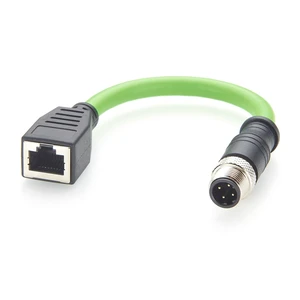 PROFINET M12 D-Code 4 Pin Male to RJ45 Female Industrial Ethernet Cable CAT5e SFTP Shielded IP67 100Mbps High Flex Cable for EtherCAT, EtherNet/IP, PLC, Robot, Sensor, Automation Systems(0.2m/0.66FT) PROFINET M12 D-Code 4 Pin Male to RJ45 Female Industrial Ethernet Cable CAT5e SFTP Shielded IP67 100Mbps High Flex Cable for EtherCAT, EtherNet/IP, PLC, Robot, Sensor, Automation Systems(0.2m/0.66FT)